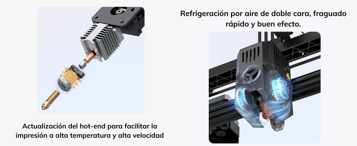 Con un diseño ligero de solo 7,8 kg y una plataforma de impresión flexible PEI que facilita el desmolde, la CREALITY ENDER-3 V3 KE se consolida como la solución todo en uno para la fabricación digital moderna. Combina un rendimiento profesional con una operación simplificada, respaldada por una placa base silenciosa de 32 bits para un funcionamiento eficiente. Descubrí el equilibrio perfecto entre velocidad, precisión y tecnología avanzada que hace de esta impresora la elección ideal para impulsar tu creatividad y llevar tus proyectos de impresión 3D al siguiente nivel de excelencia.